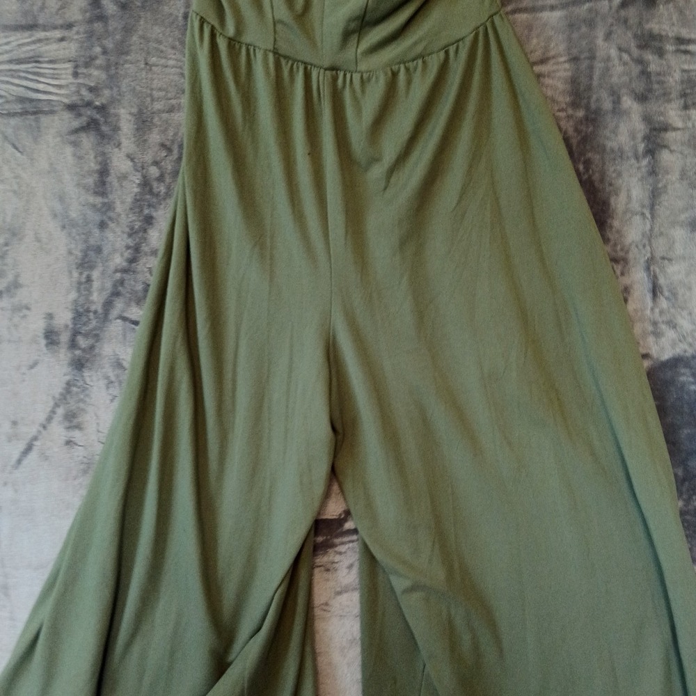 Poof New York Jumpsuit Womens Small Wide Leg Sleeveless Strappy Casual Romper
